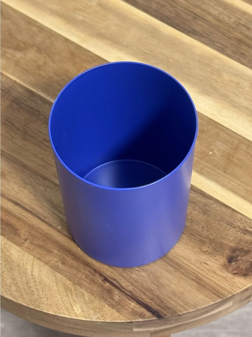 NWT NOTEM Studio Lola Blue Steel Pencil Cup Desk Organizer Anthropologie
